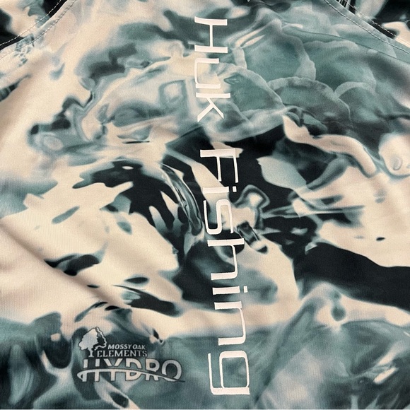 Huk Performance Mens M Mossy Oak Elements Hydro Fishing Shirt Long Sleeve NWOT - Picture 7 of 7